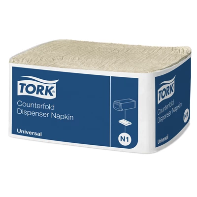 Dispenserservett Tork N1 Natur 7200st/kolli