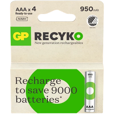 Batteri GP Recyko AAA 4st/fp